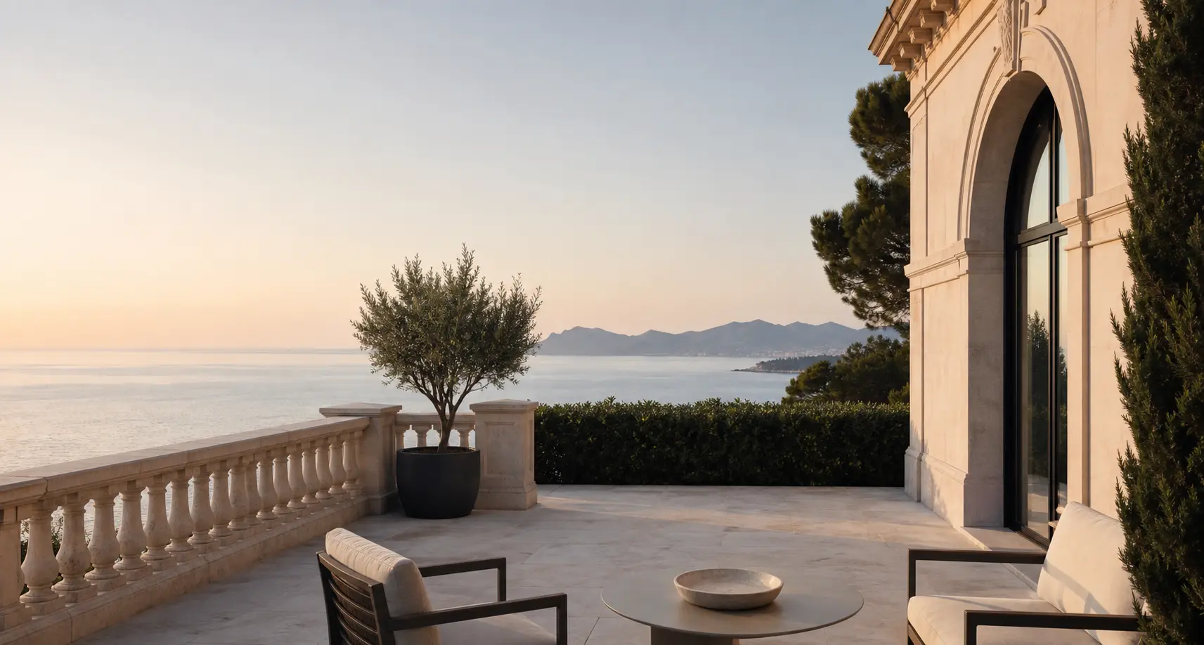 Mediterranean terrace on the French Riviera